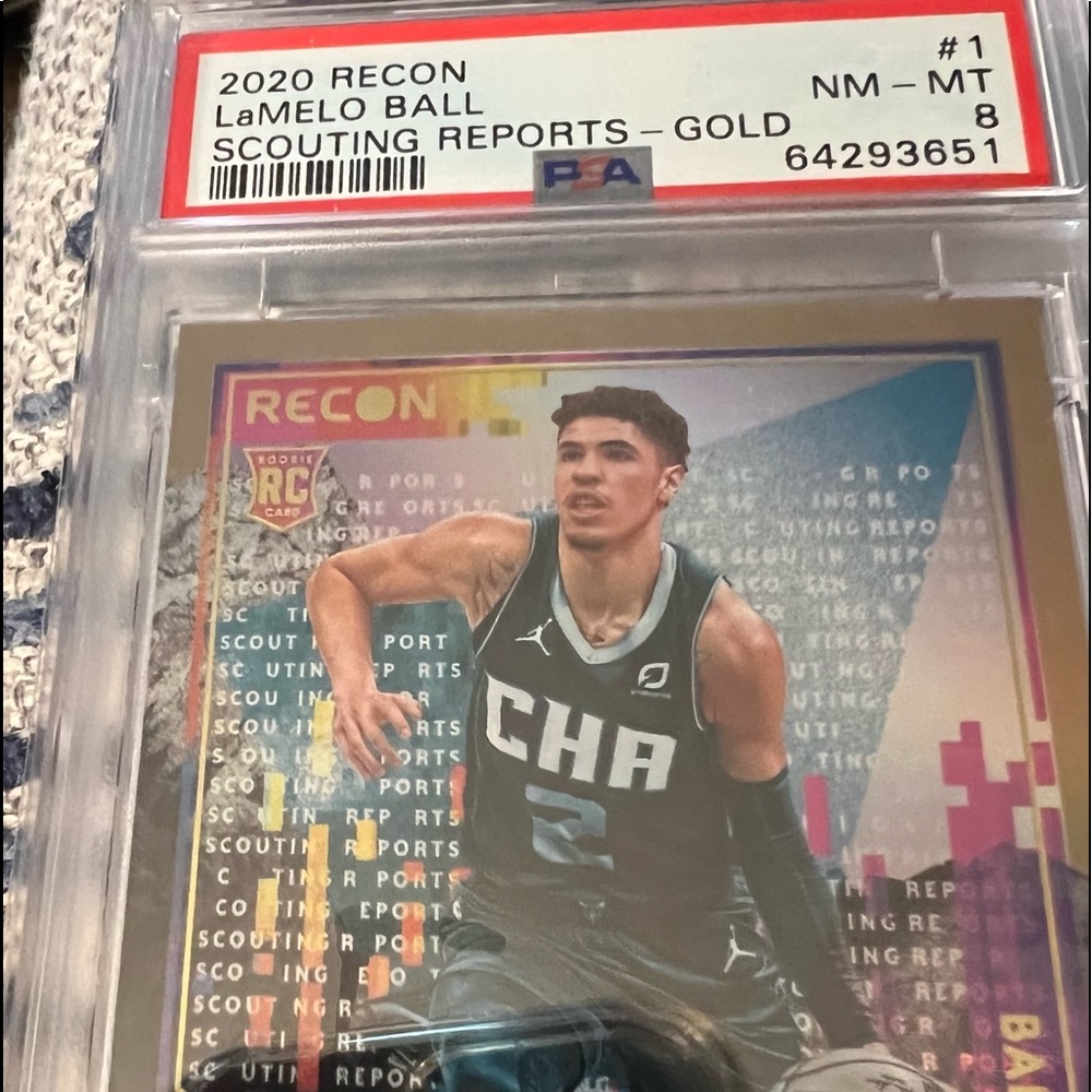 2020 RECON LAMELO BALL 5/10 PSA 8 POP one!!!!